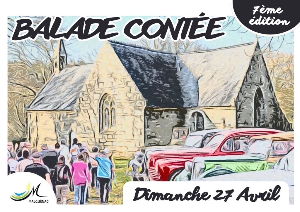 affiche 7eme edition de la Balade Contee Commune de Malguenac